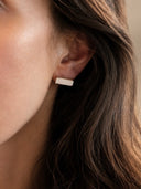 Shop the Blanka Stud Earrings featuring natural white sugar druzy stone and 18k gold-plated brass. Elegant, lightweight earrings designed for everyday luxury.