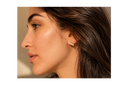 Blanka White Sugar Druzy stud gold plated earrings