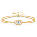 ONYX Nazar Crystal Double Chain Bracelet