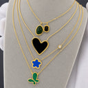 Onyx Black Heart Necklace
