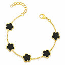Onyx Clover Bracelet - Black