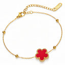 Onyx Clover Bracelet – Red