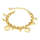 Onyx Double Chain Love Bracelet