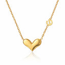 Onyx Gold Heart Necklace