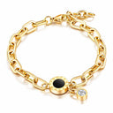 Onyx Roman Link Bracelet