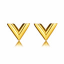 Onyx V Stud Earrings