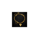 gold modern bracelet with heart charm 
