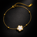 white clover gold bracelet 