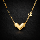 modern gold heart necklace 