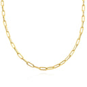 Onyx Essential Paperclip Chain Necklace in PVD gold-plated stainless steel