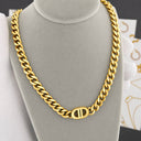 Onyx Icon Cuban Chain Necklace displayed on a jewellery stand