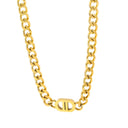 Onyx Icon Cuban Chain Necklace in PVD gold-plated stainless steel