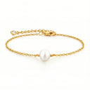 Onyx Lumière Pearl-Effect Bracelet in PVD gold-plated stainless steel