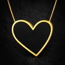 modern black gold plated necklace 
