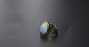 Natural Larimar Stone Gold Statement Ring